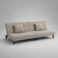 Divano letto 3 posti in tessuto beige con schienale regolabile, 200 × 92 × 84 cm, letto 200 × 110 cm