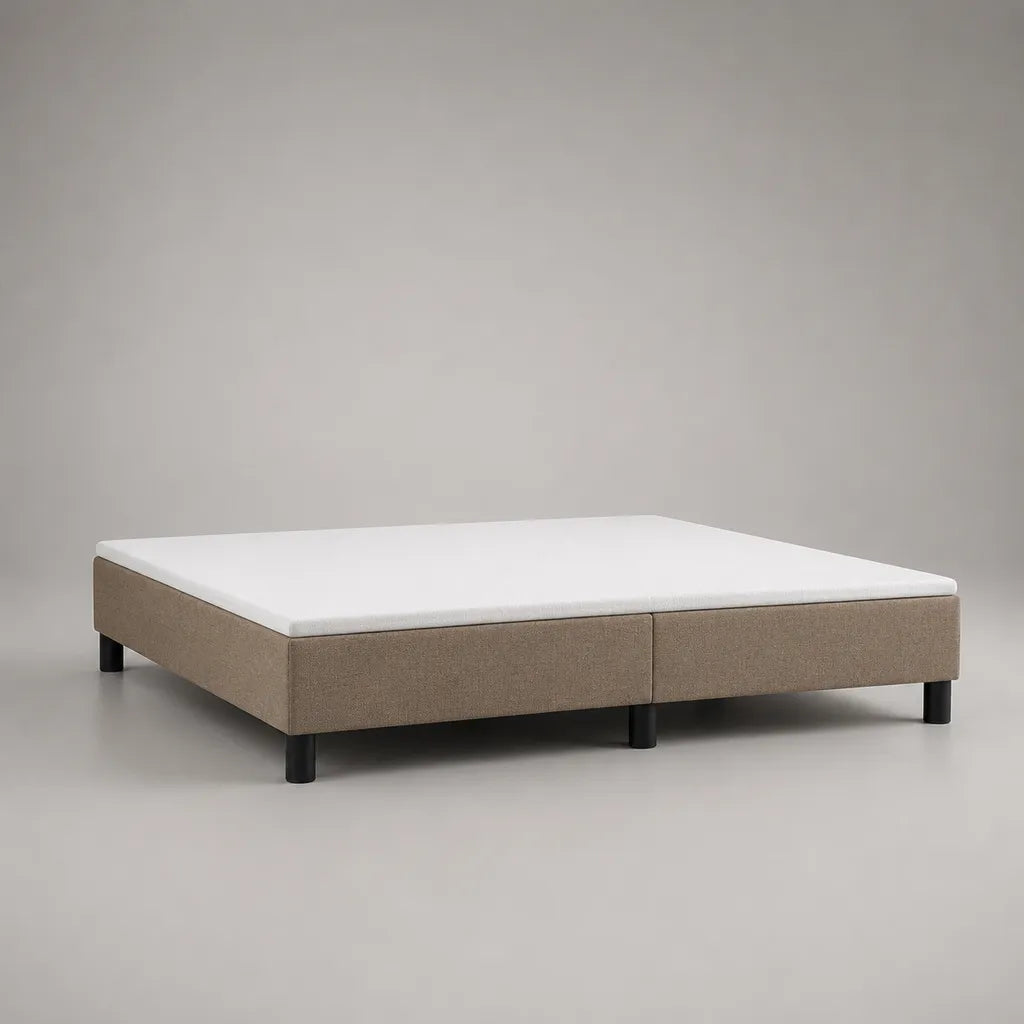 Letto matrimoniale 2 posti con 2 materassi e 2 materassi in schiuma, 160 × 200 cm, talpa, bianco e nero